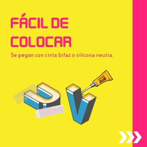 Letras polyfan para locales comerciales y emprendedores, María Salas comunicación visual